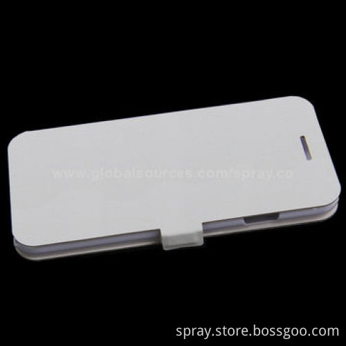 White Stand Folio Leather Cases for iPhone, Interior TPU/PC Holder with Magnetic Closure